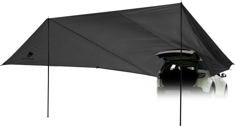 GEERTOP Large Car Awning Tarp for Camping Backpacking Tarp SUV Tailgate Truck Canopy Sun Shade Waterproof Outdoor Rear Vehicle Awning Shelter for Van, MPV, Campers - Image 1
